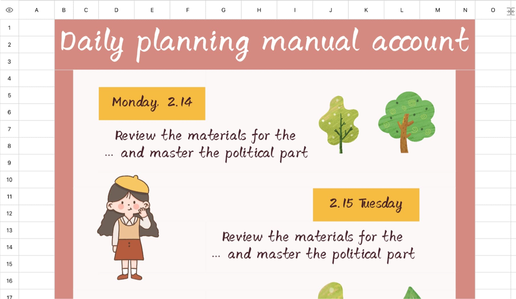 Plan your account every day 1